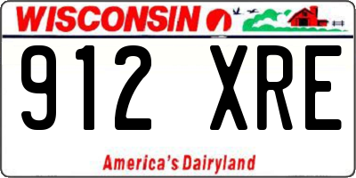 WI license plate 912XRE