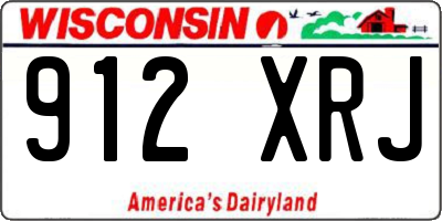 WI license plate 912XRJ