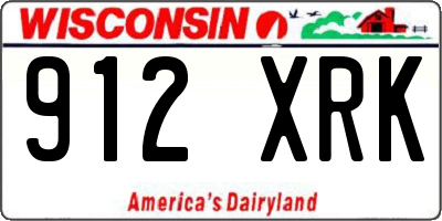 WI license plate 912XRK