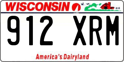 WI license plate 912XRM