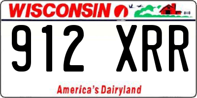 WI license plate 912XRR