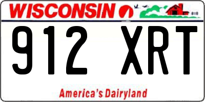WI license plate 912XRT