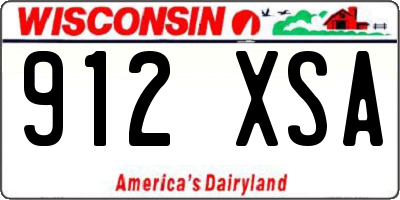 WI license plate 912XSA