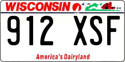 WI license plate 912XSF