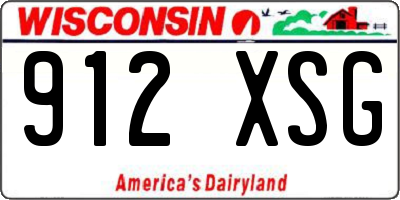 WI license plate 912XSG