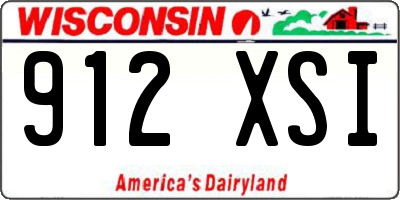 WI license plate 912XSI