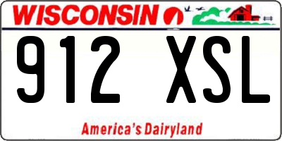 WI license plate 912XSL