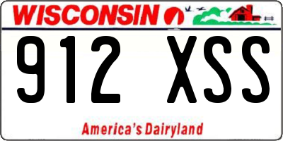 WI license plate 912XSS