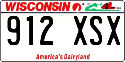 WI license plate 912XSX