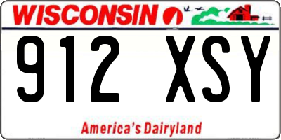 WI license plate 912XSY