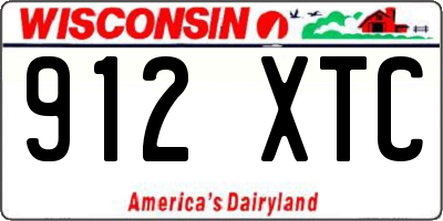 WI license plate 912XTC