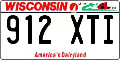 WI license plate 912XTI
