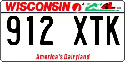 WI license plate 912XTK