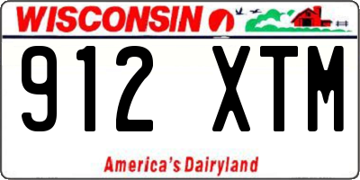 WI license plate 912XTM