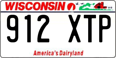 WI license plate 912XTP