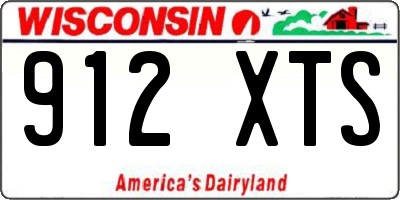 WI license plate 912XTS