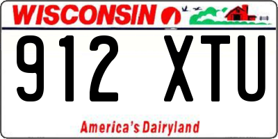 WI license plate 912XTU