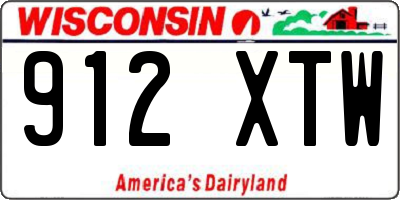 WI license plate 912XTW