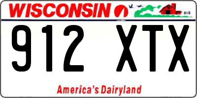 WI license plate 912XTX