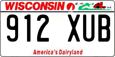 WI license plate 912XUB
