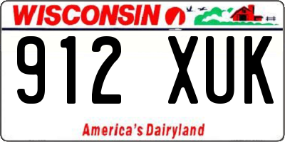 WI license plate 912XUK