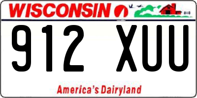 WI license plate 912XUU