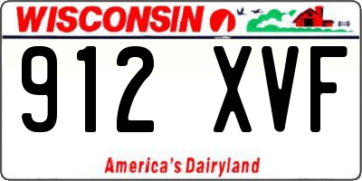 WI license plate 912XVF