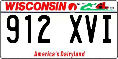 WI license plate 912XVI