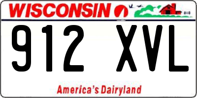 WI license plate 912XVL