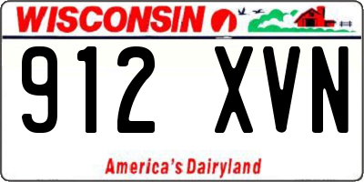 WI license plate 912XVN