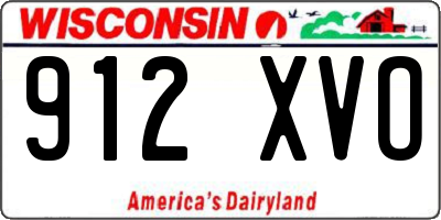 WI license plate 912XVO