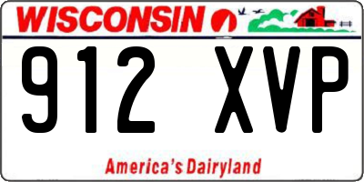 WI license plate 912XVP