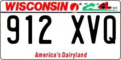 WI license plate 912XVQ