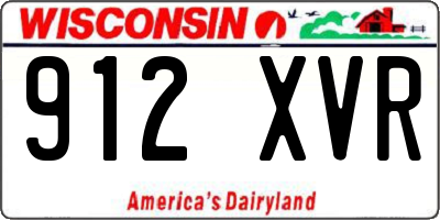 WI license plate 912XVR