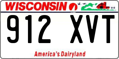 WI license plate 912XVT