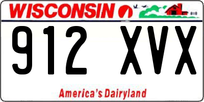 WI license plate 912XVX