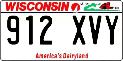 WI license plate 912XVY