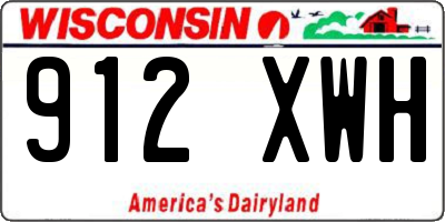 WI license plate 912XWH