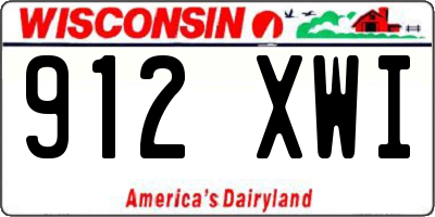 WI license plate 912XWI