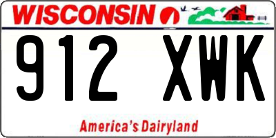 WI license plate 912XWK