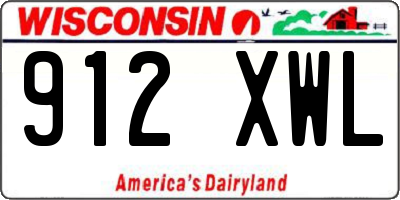 WI license plate 912XWL