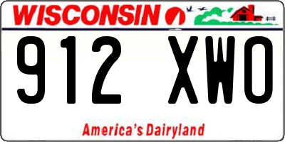 WI license plate 912XWO