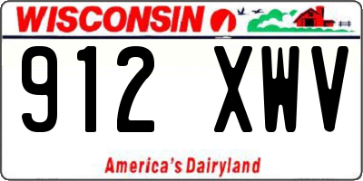 WI license plate 912XWV