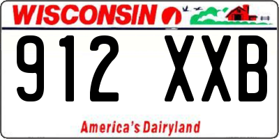 WI license plate 912XXB