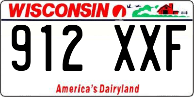 WI license plate 912XXF