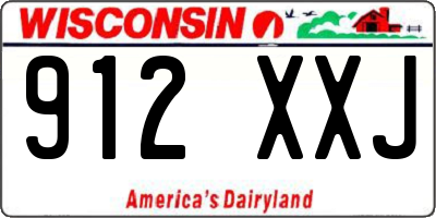 WI license plate 912XXJ