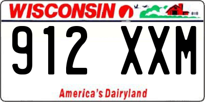 WI license plate 912XXM