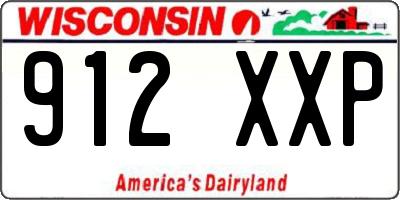 WI license plate 912XXP