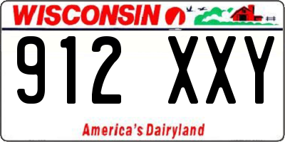WI license plate 912XXY