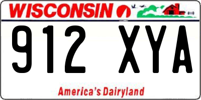 WI license plate 912XYA